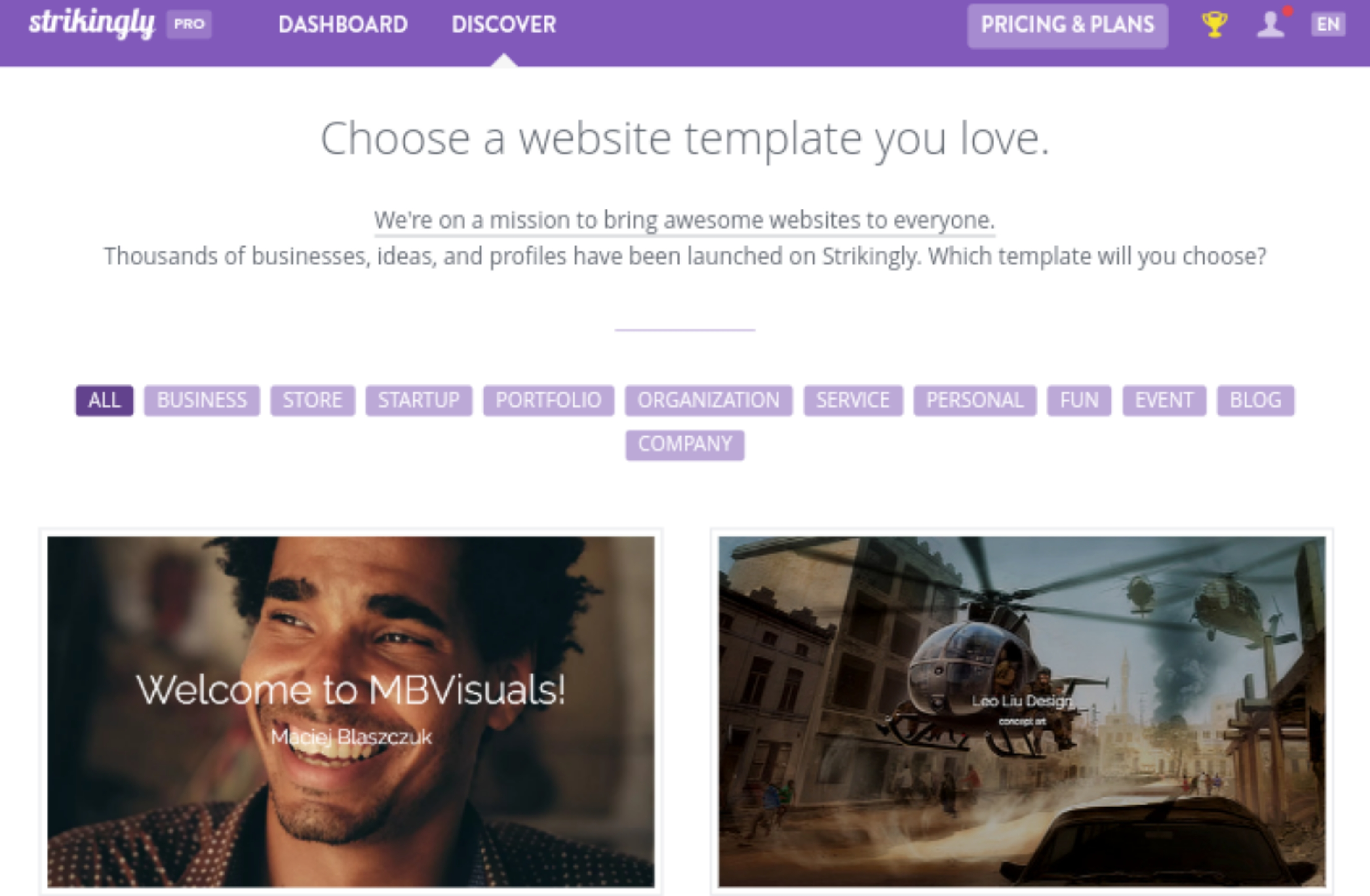Choosing Template. Choosing Template.